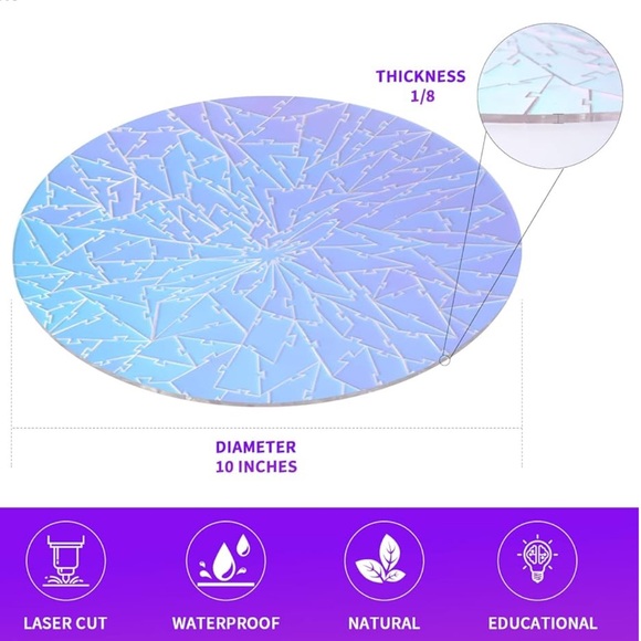 Unique Impossible Jigsaw Puzzle 141pcs Broken Color Changing Iridescent Acrylic - Picture 10 of 16